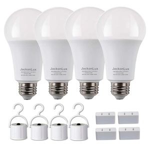 Rechargeable Emergency Light Bulbs 4 Pack